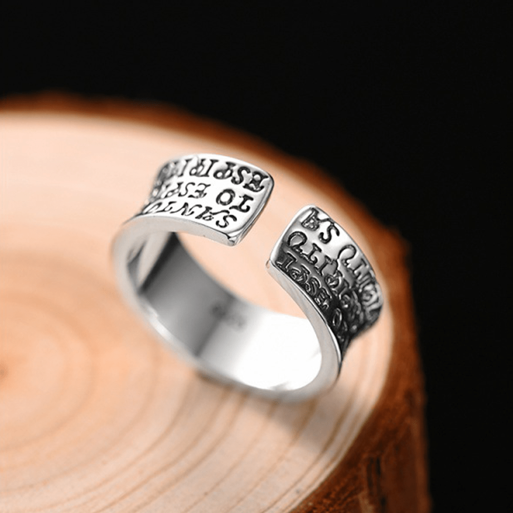 Anillo ajustable de aleación con Medalla Milagrosa de la Virgen María en oro de dos tonos estilo retro