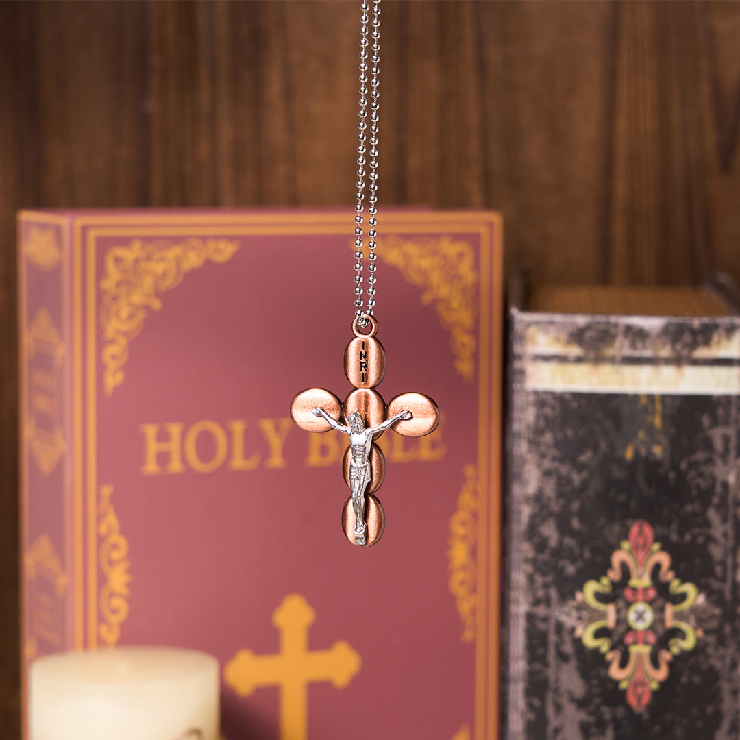 Collier pendentif amulette religieuse croix simple