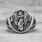Bague Rétro Protection & Force Saint Michel Archange Gardien