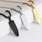 Collier pendentif Croix de Jésus divine gravée de style moderne