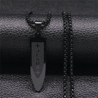 Collier pendentif Croix de Jésus divine gravée de style moderne
