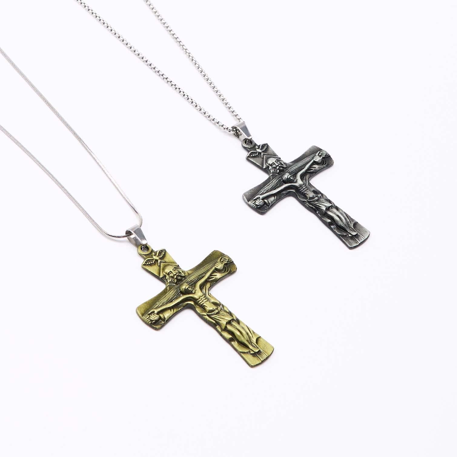 Pendentif Collier Croix Trinité Père & Fils & Saint-Esprit Style Classique