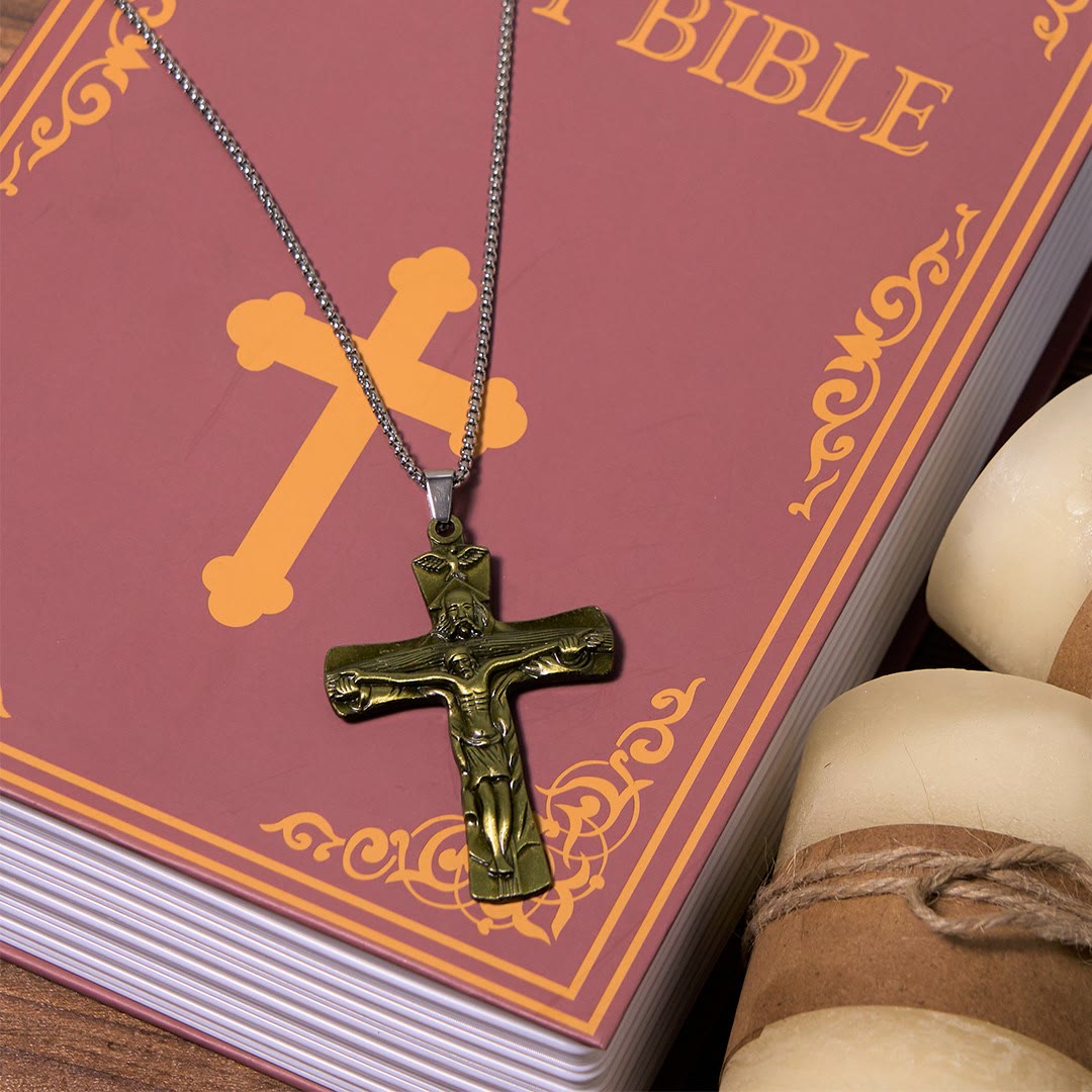 Pendentif Collier Croix Trinité Père & Fils & Saint-Esprit Style Classique