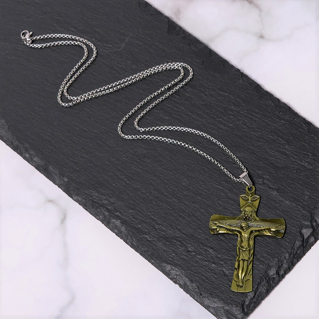 Pendentif Collier Croix Trinité Père & Fils & Saint-Esprit Style Classique