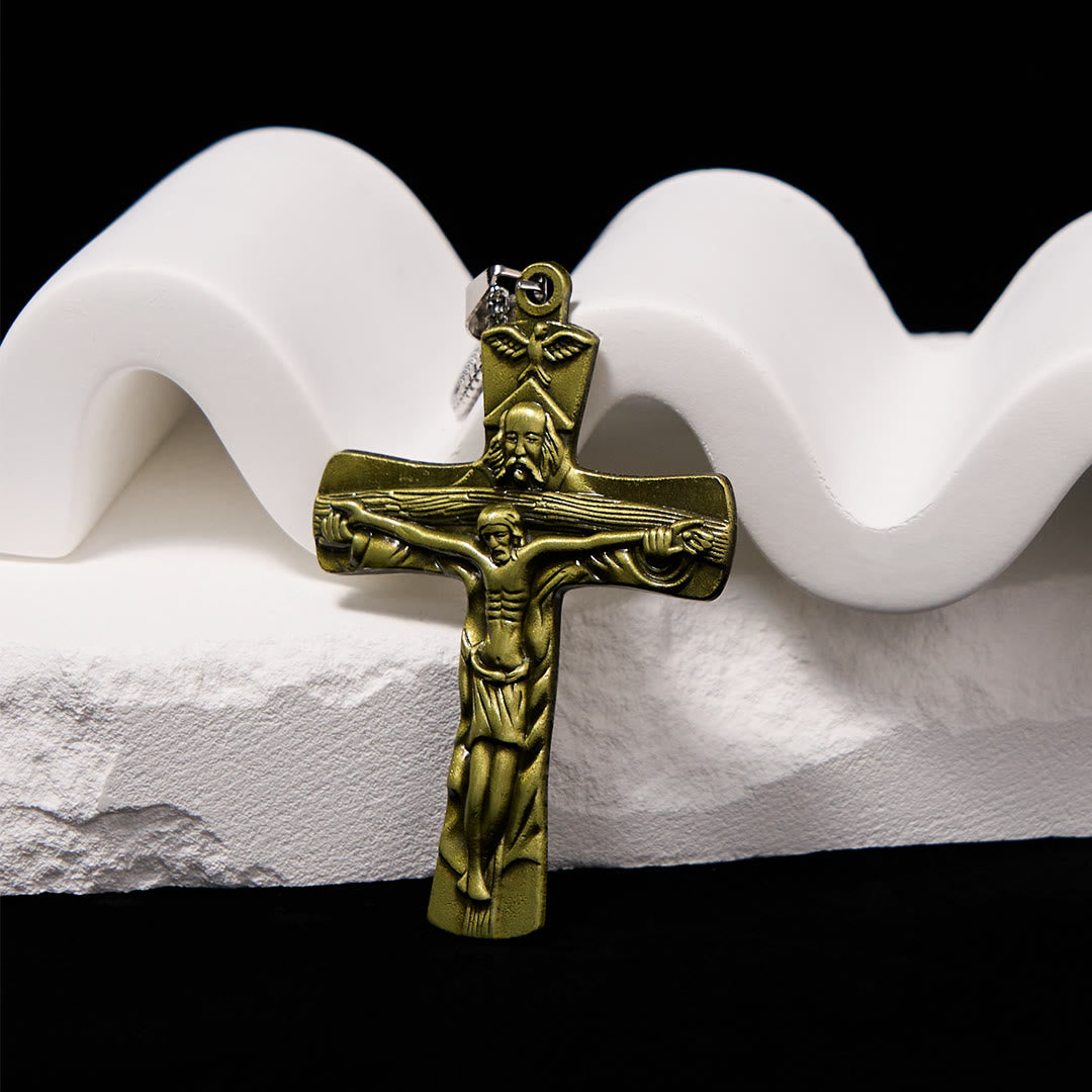 Pendentif Collier Croix Trinité Père & Fils & Saint-Esprit Style Classique