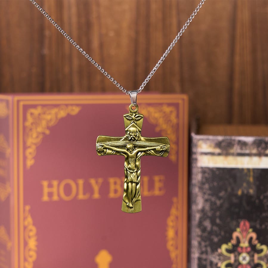 Pendentif Collier Croix Trinité Père & Fils & Saint-Esprit Style Classique