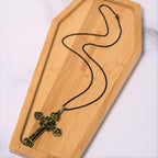 Collier avec Pendentif Crucifix en Alliage Artisanat Multicolore Style Classique