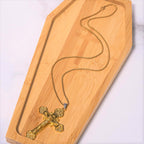 Collier avec Pendentif Crucifix en Alliage Artisanat Multicolore Style Classique