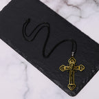 Collier avec Pendentif Crucifix en Alliage Artisanat Multicolore Style Classique