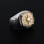 Bague de Bénédiction Sacrée Croix Étoile de Bethléem Style Classique