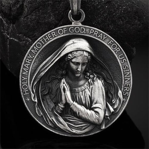 Classic Style Holy Mary Mother Of God Pray For Us Sinners Necklace