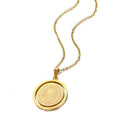 Collier avec pendentif double face rotatif Saint Benoît de style classique
