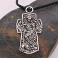 Medalla de San Miguel Arcángel Protégenos Collar con Colgante de Titanio