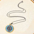 Collier pendentif exorcisme et foi, symbole de Saint Benoît, style rétro, 2 couleurs
