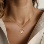 Collier pendentif graine de moutarde de foi style moderne