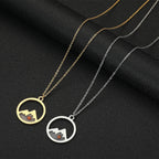 Collier pendentif graine de moutarde de foi style moderne
