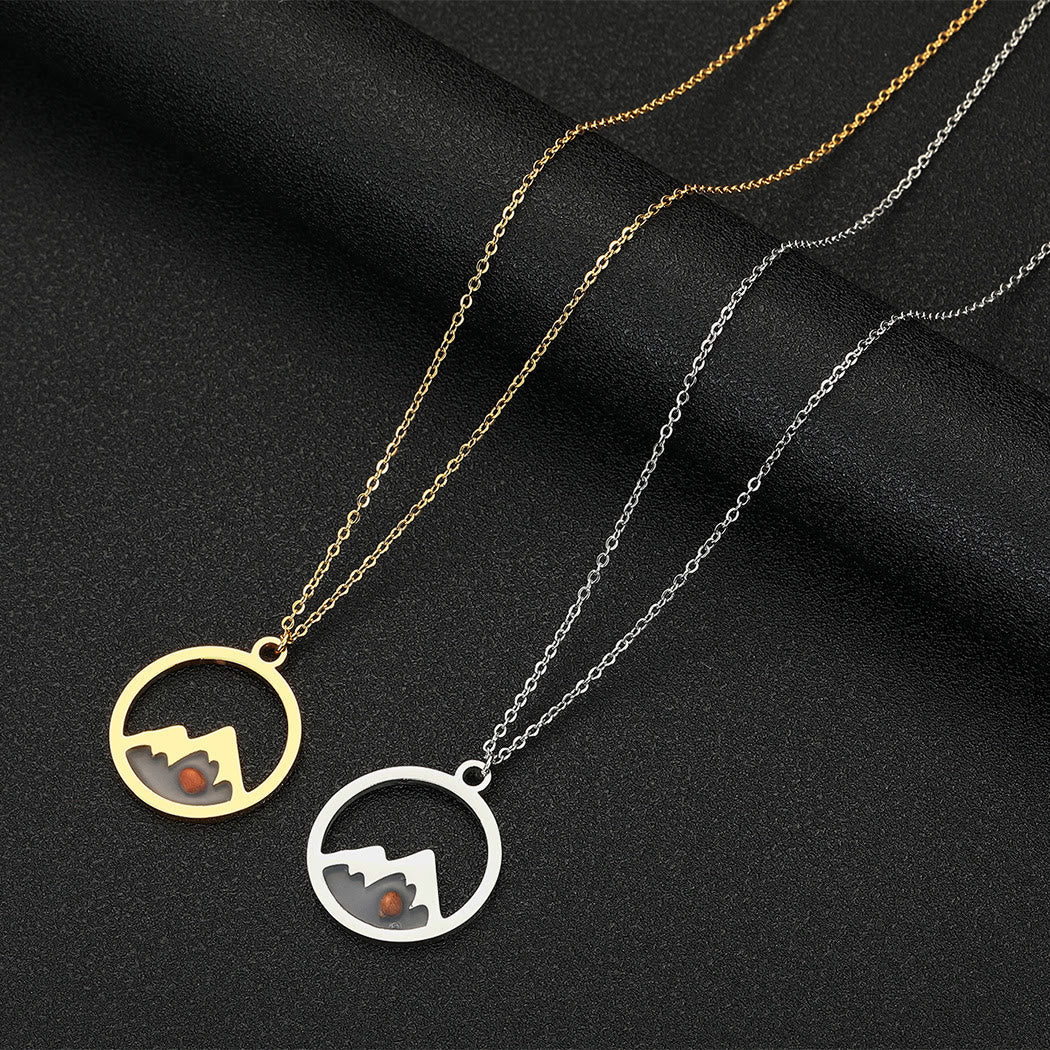 Collier pendentif graine de moutarde de foi style moderne