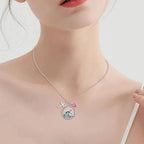 Collier pendentif Foi grain de moutarde en forme de vague de style classique