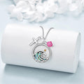 Collier pendentif Foi grain de moutarde en forme de vague de style classique