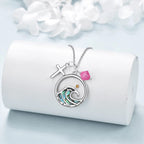 Collier pendentif Foi grain de moutarde en forme de vague de style classique
