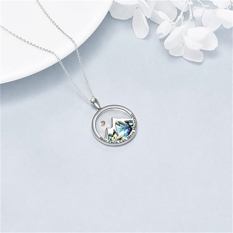 Collier pendentif classique "La foi de la taille d'un grain de moutarde déplace les montagnes"