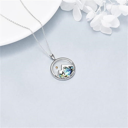 Classic Style Mustard Seed Faith Can Move Mountains Pendant Necklace