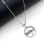 Collar con colgante de mostaza estilo clásico "Con fe todo es posible"