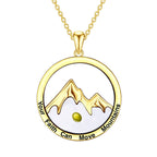 Collier pendentif Montagne de foi en graines de moutarde de style moderne