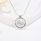 Collier pendentif Montagne de foi en graines de moutarde de style moderne