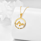 Collier pendentif Montagne de foi en graines de moutarde de style moderne