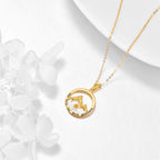Collier pendentif Montagne de foi en graines de moutarde de style moderne