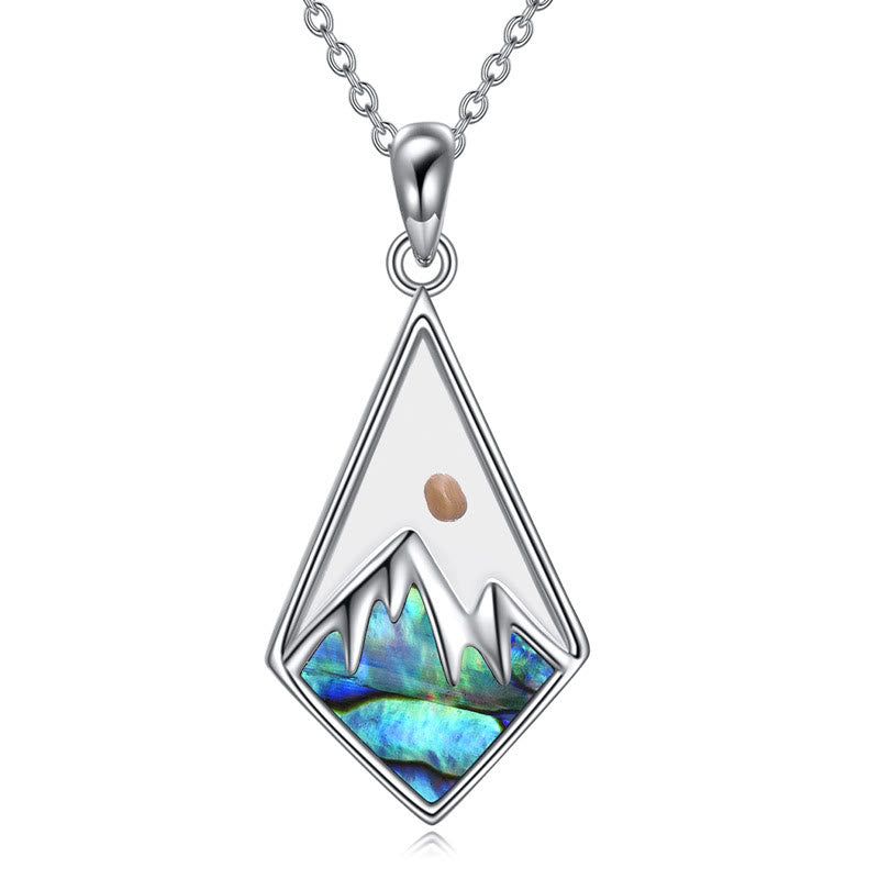 Collier pendentif « La foi déplace des montagnes » style moderne avec graine de moutarde