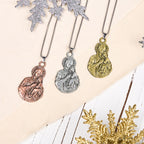 Collar Colgante Clásico con Símbolo de Fe de la Virgen y el Niño