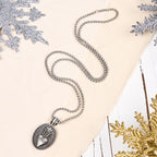 Collier pendentif avec emblème divin du Sacré-Cœur, style vintage