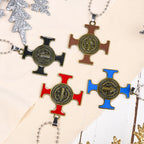 Collier Pendentif de Protection Croix de Saint Benoît Style Classique