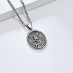 Collier avec pendentif classique Saint Michel Archange Éphésiens 6:10