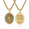 Collier avec pendentif classique Saint Michel Archange Éphésiens 6:10