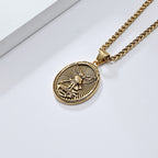 Collier avec pendentif classique Saint Michel Archange Éphésiens 6:10