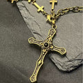 Collier pendentif croix de la Salavation, style moderne