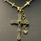 Collier pendentif croix de la Salavation, style moderne