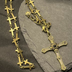 Collier pendentif croix de la Salavation, style moderne