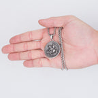 Collier pendentif Saint-Georges terrassant le dragon, style classique