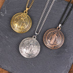 Collier Pendentif Symbole Saint Benoît Style Classique (3 couleurs)