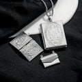 Pendentif Collier Boîte Photo Style Moderne Saint Benoît et Marie