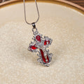 Collier pendentif croix de Jésus de style classique 4 couleurs