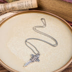 Collar con colgante de crucifijo bendito de fe, cruz con icono de Jesús de estilo retro