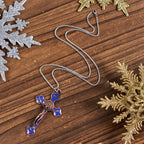 Collier pendentif de protection, style rétro multicolore, crucifié classique, pour la foi