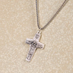Collier pendentif Jésus et ses brebis le bon berger de style rétro