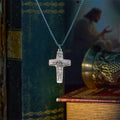 Collier pendentif Jésus et ses brebis le bon berger de style rétro
