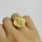 Anillo Exclusivo del Arcángel San Miguel Hecho a Mano - Expresión de Fe Diaria